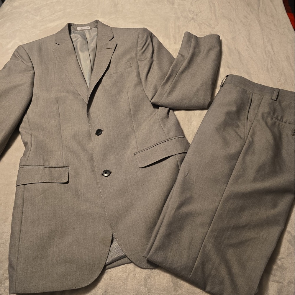 JF J Ferrar Mens 38L Slim Fit 2-Button Suit Pants 30x32 Prom Homecoming Blazer